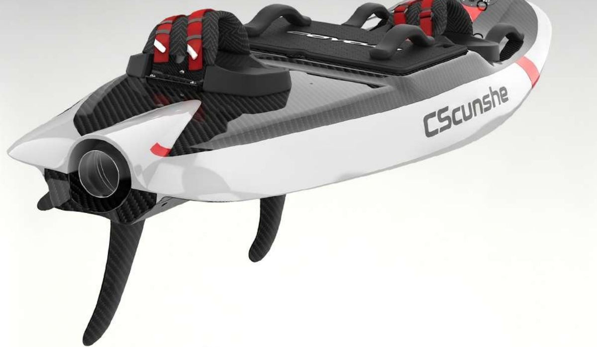 CSCunShe Carbon Max electric jetboard — manufacturer-derived rear view