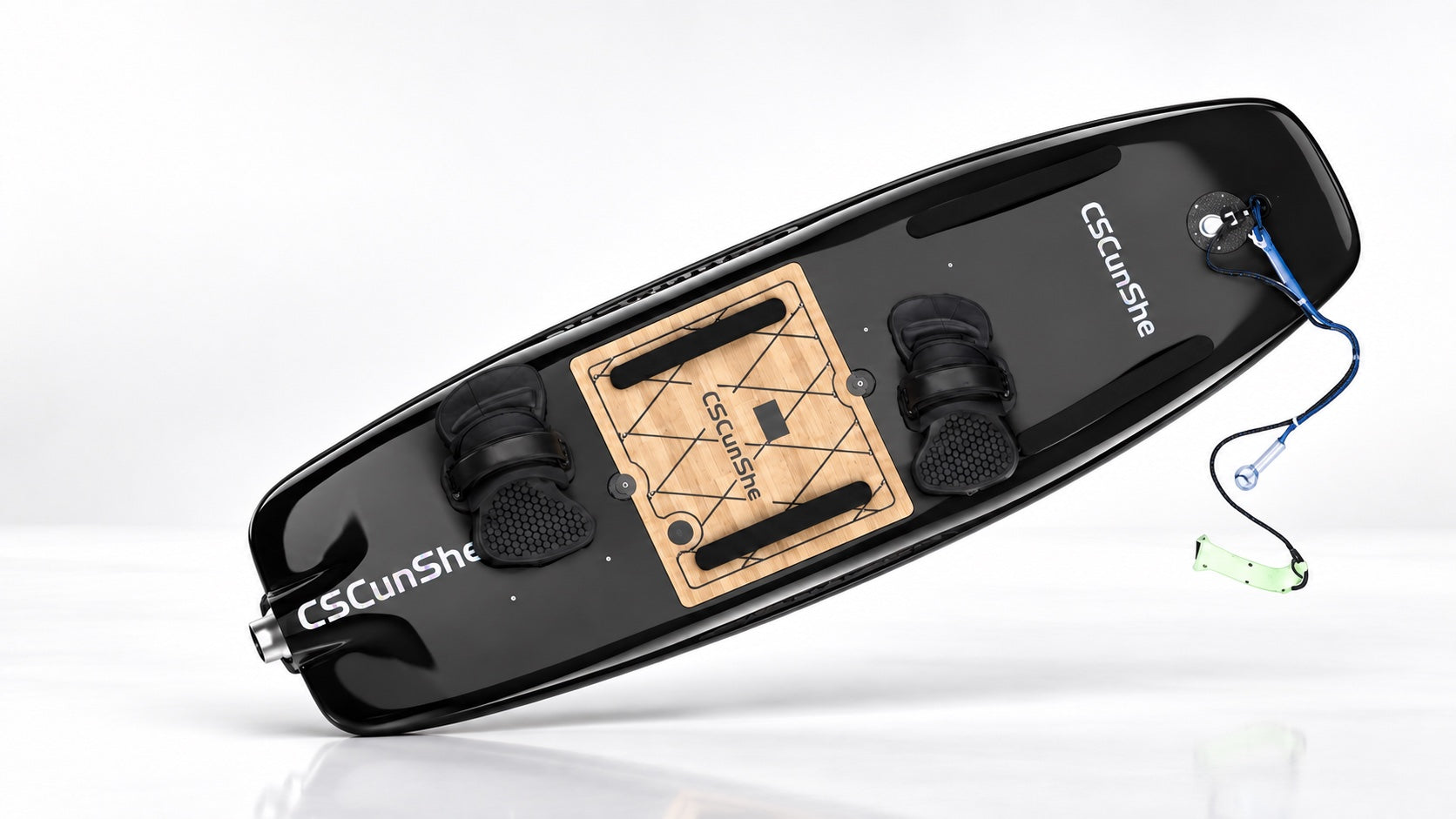 Black electric jetboard finish study based on supplied manufacturer material